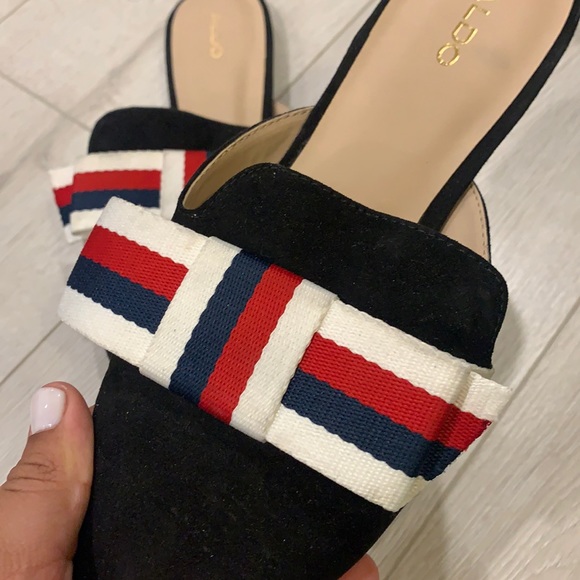 Aldo Slip On Pointed Toe Open Back Slides - Picture 4 of 10